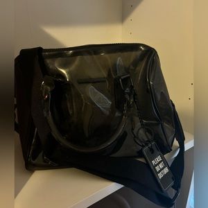 Black Aldo clear bag
